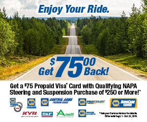 NAPA Steering and Suspension Purchase Coupon